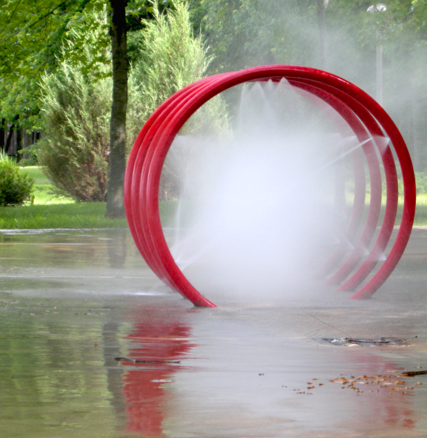 circle water fountain