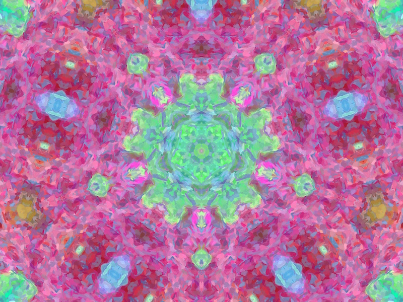 pink garden party painterly mandala