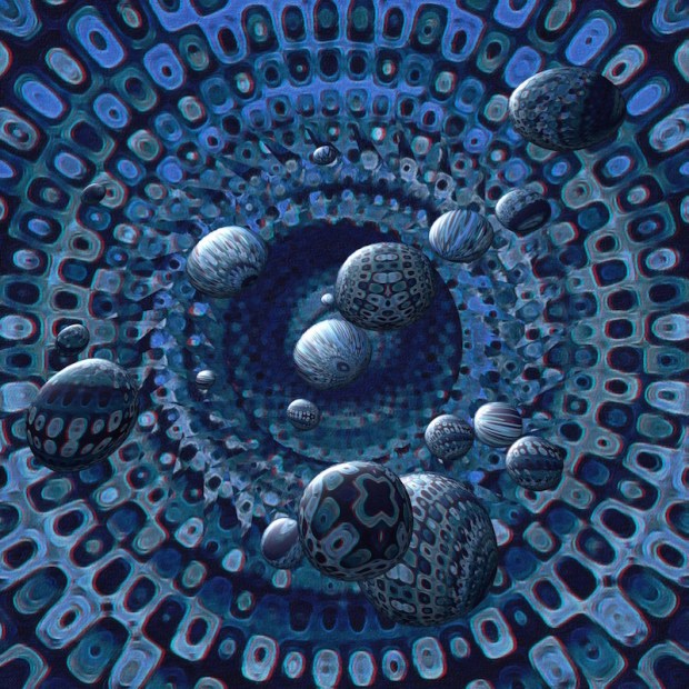 cobalt blue painterly millefiori